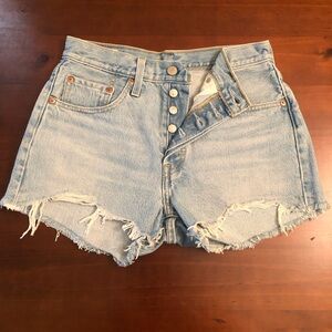 Levi’s High Rise 501 Denim Shorts, Size 26